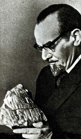 Профессор Г.Ф. Турчанинов с Майкопской плитой